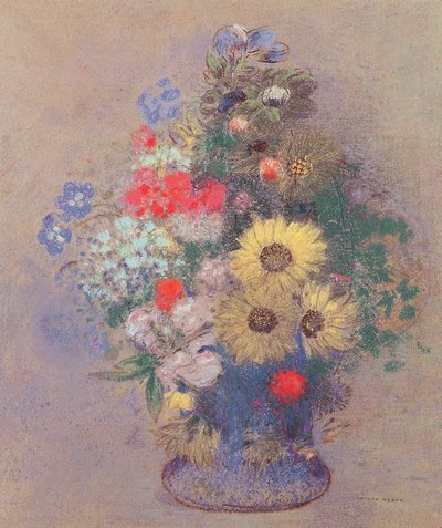 Blumenvase, ca. 1900 von Odilon Redon